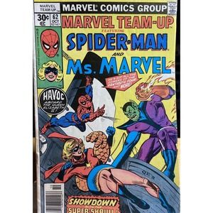 Marvel Team-up #62 October 1977 Spider-Man & Ms. Marvel The Super SKRULL